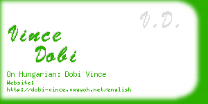 vince dobi business card